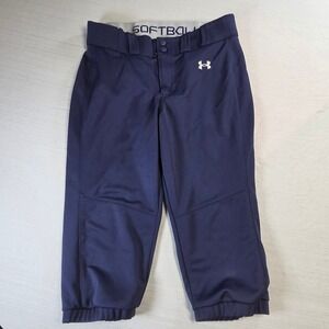 Under Armour Women Navy Blue Softball Pants Style 1375665 Size M